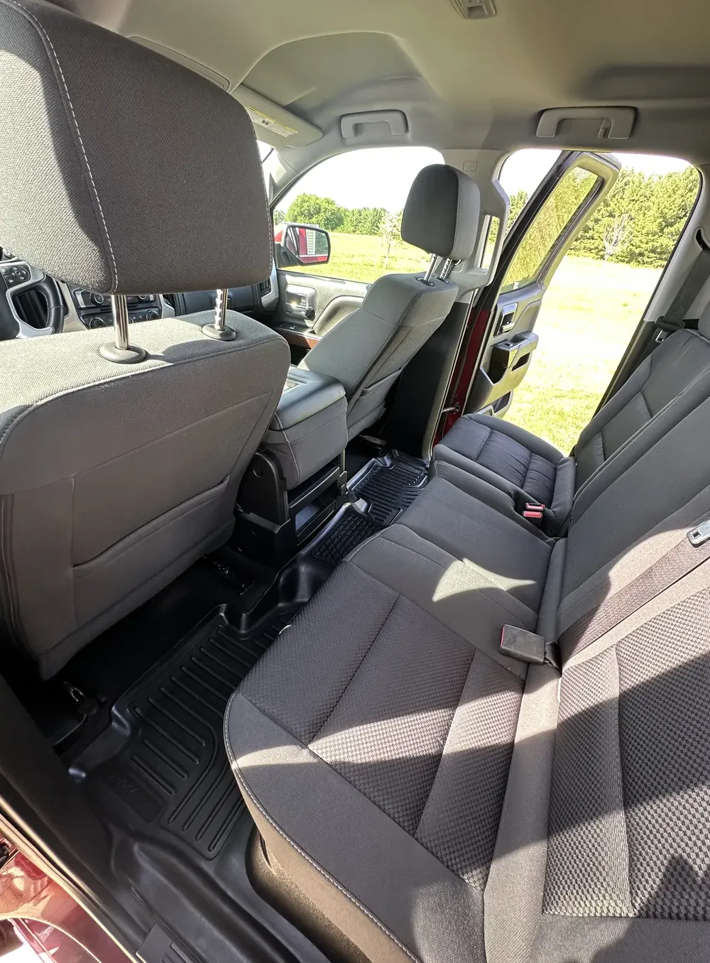 GMC Sierra, rear seats, after cleaning